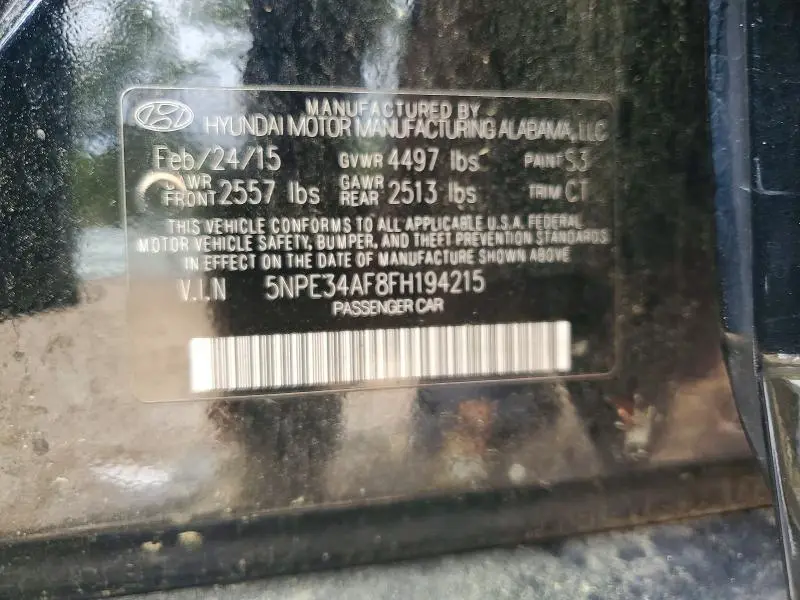 2015 HYUNDAI SONATA   