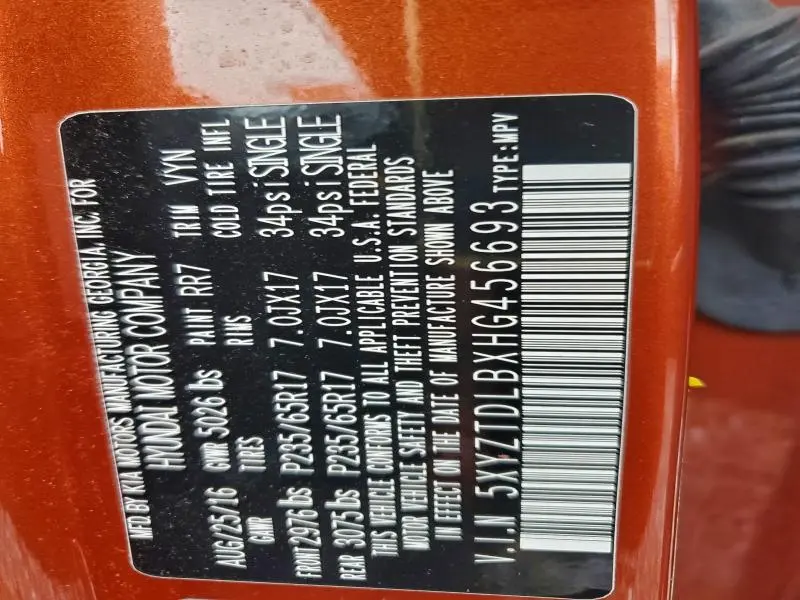 2017 HYUNDAI SANTA FE SPORT   