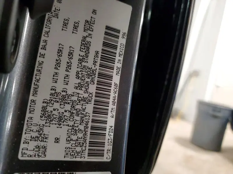 2017 TOYOTA TACOMA DOUBLE CAB  