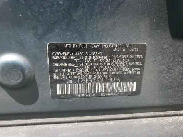 2010 SUBARU FORESTER 2.5X PREMIUM  