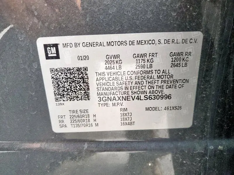 2020 CHEVROLET EQUINOX PREMIER  