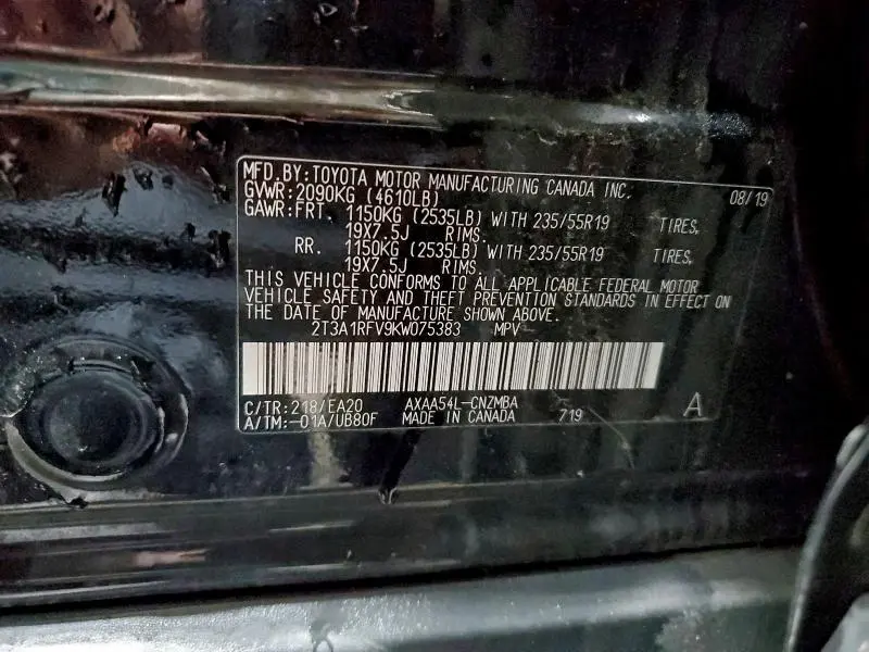 2019 TOYOTA RAV4 XLE PREMIUM  