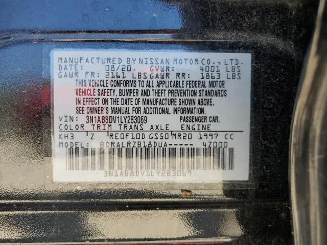 2020 NISSAN SENTRA SR  