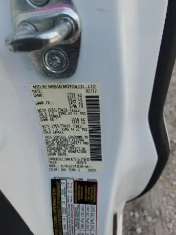 2022 NISSAN FRONTIER S  