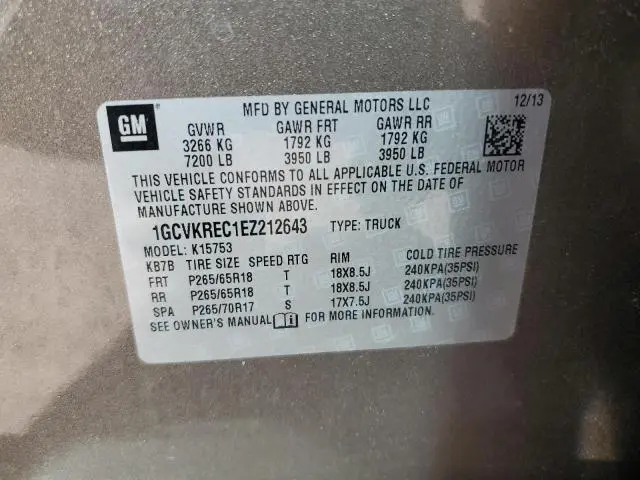 2014 CHEVROLET SILVERADO K1500 LT  