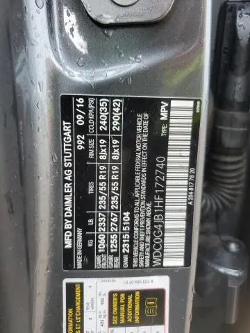 2017 MERCEDES-BENZ GLC 300