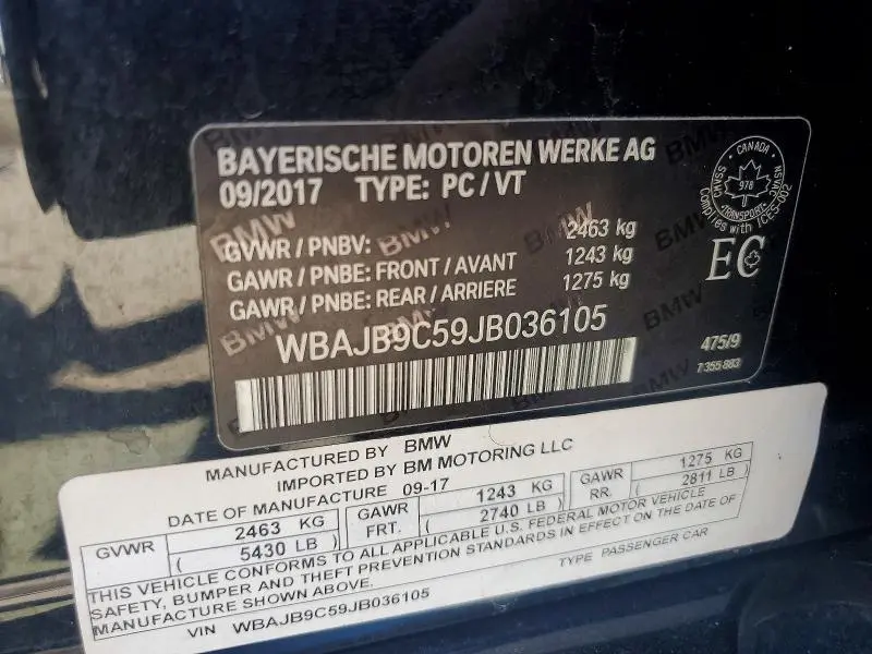 2018 BMW M550XI   