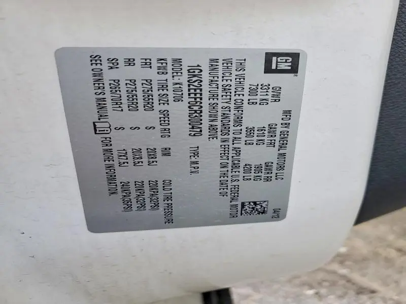 2012 GMC YUKON DENALI  