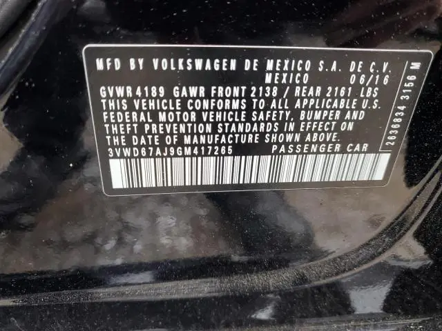 2016 VOLKSWAGEN JETTA SE  
