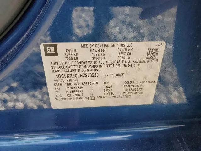 2017 CHEVROLET SILVERADO K1500 LT  