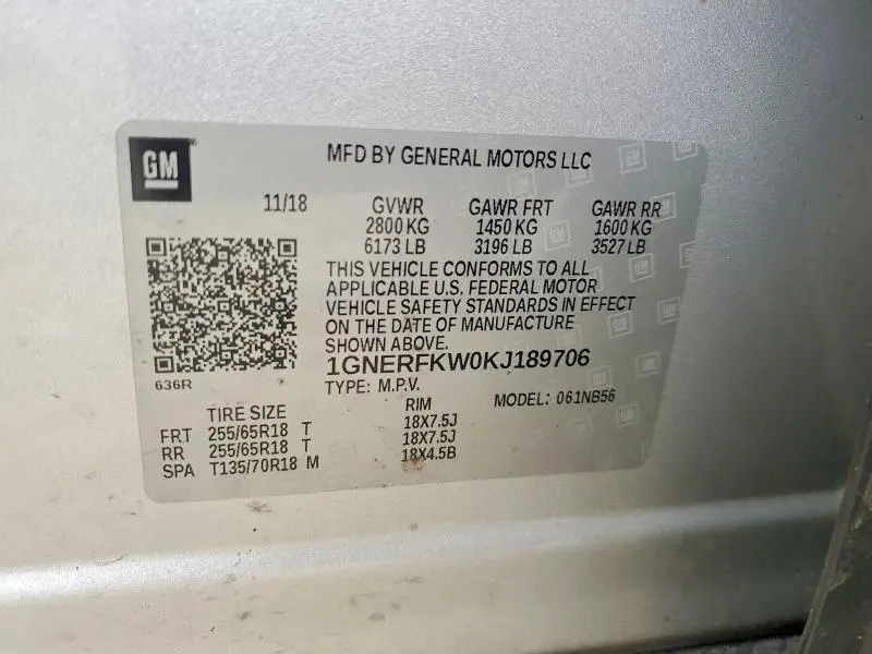 2019 CHEVROLET TRAVERSE LS  