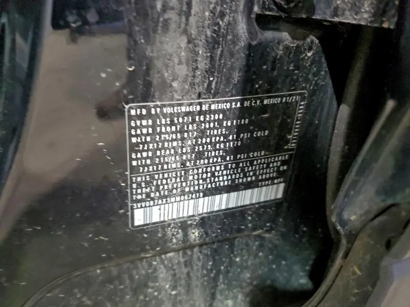 2021 VOLKSWAGEN TIGUAN S  