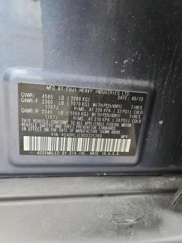 2013 SUBARU OUTBACK 2.5I LIMITED  