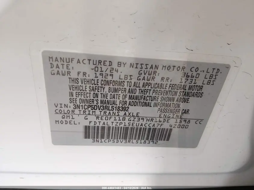 2024 NISSAN KICKS SR XTRONIC CVT