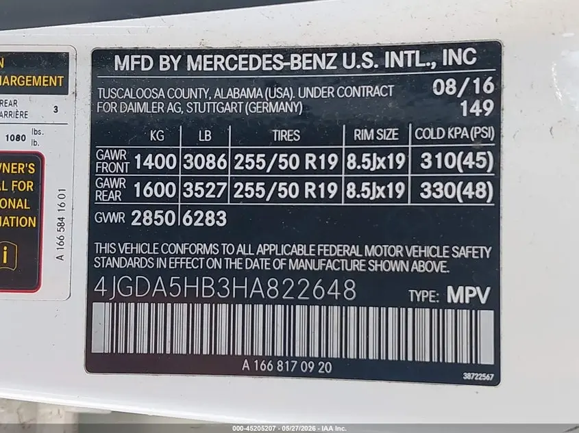 2017 MERCEDES-BENZ GLE 350 4MATIC