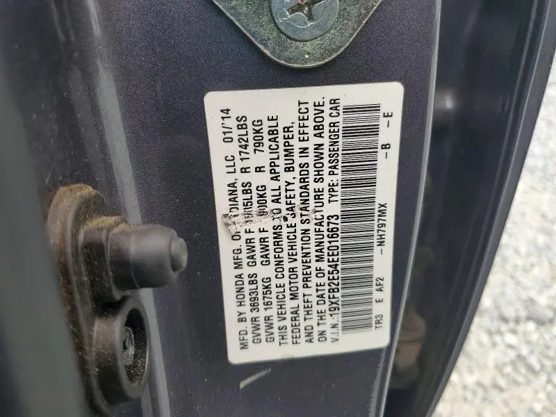 2014 HONDA CIVIC LX  