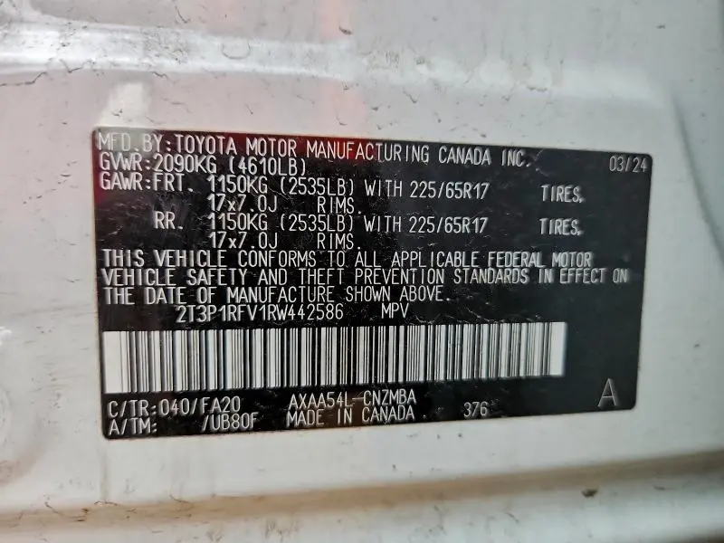 2024 TOYOTA RAV4 XLE  