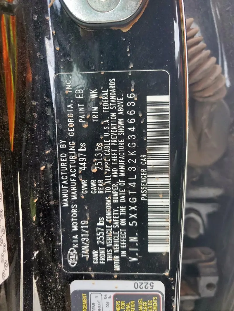 2019 KIA OPTIMA LX  