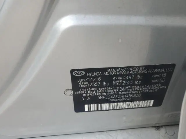 2017 HYUNDAI SONATA SE  