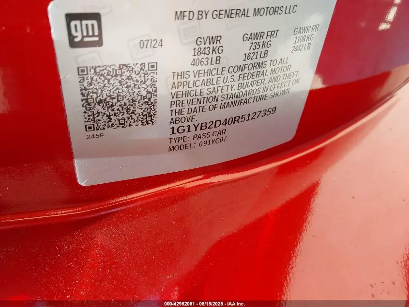 2024 CHEVROLET CORVETTE STINGRAY RWD  2LT