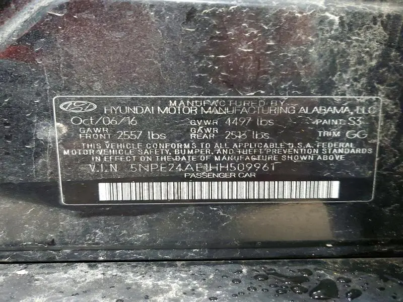 2017 HYUNDAI SONATA BASE  