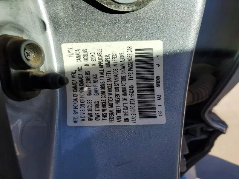 2018 HONDA CIVIC EX  