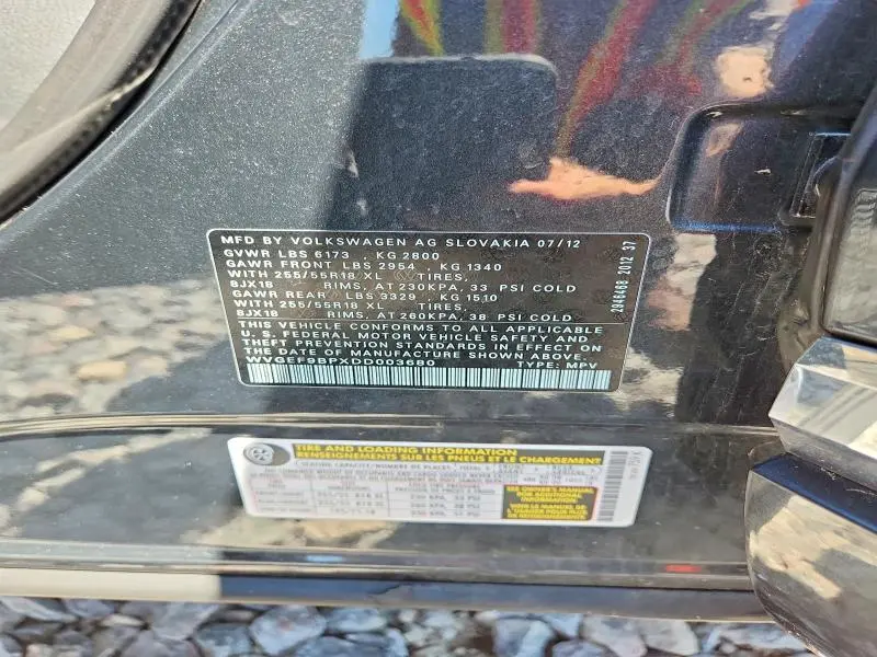 2013 VOLKSWAGEN TOUAREG V6  