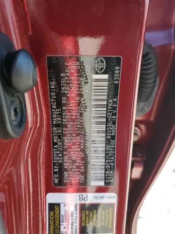 2016 TOYOTA CAMRY LE  