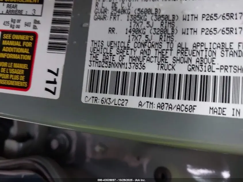 2022 TOYOTA TACOMA TRD SPORT