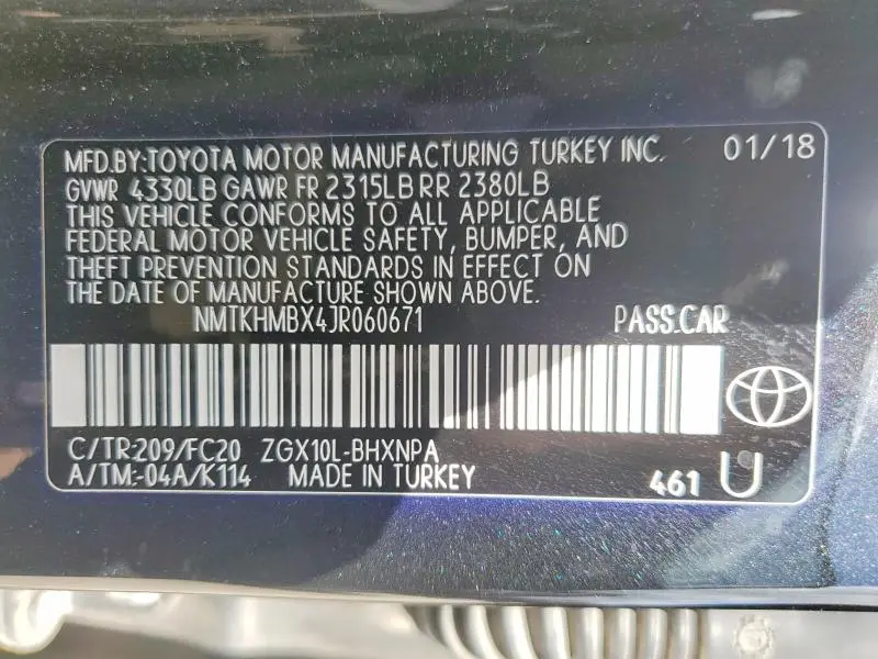 2018 TOYOTA C-HR XLE  