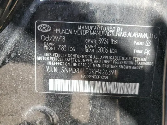 2019 HYUNDAI ELANTRA SEL