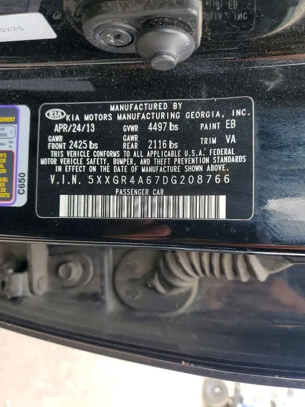 2013 KIA OPTIMA SX  