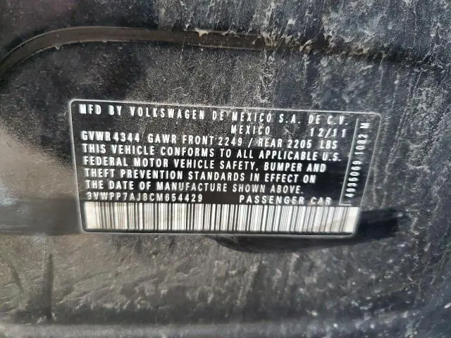 2012 VOLKSWAGEN JETTA S  