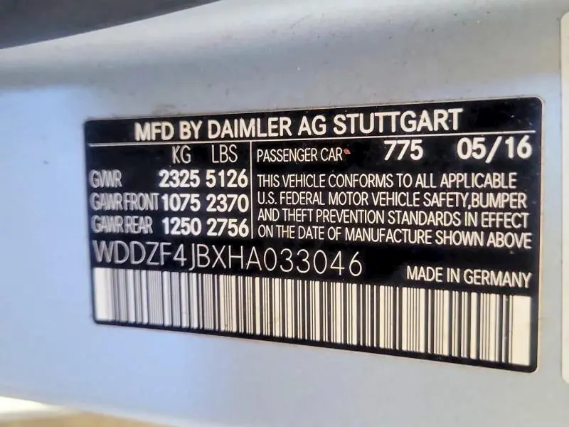 2017 MERCEDES-BENZ E 300  