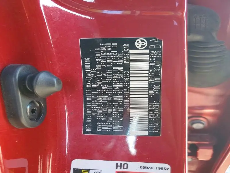 2018 TOYOTA COROLLA L  