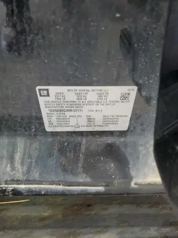 2017 CHEVROLET TAHOE K1500 LT  