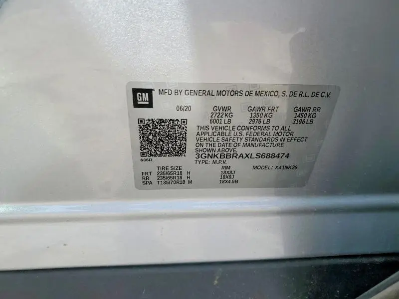 2020 CHEVROLET BLAZER 1LT  