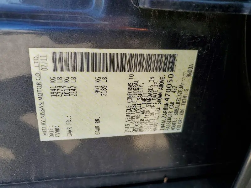 2011 NISSAN ALTIMA 2.5  