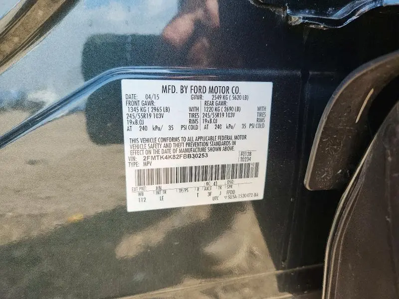 2015 FORD EDGE TITANIUM  
