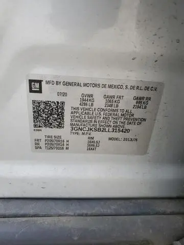 2020 CHEVROLET TRAX LS  