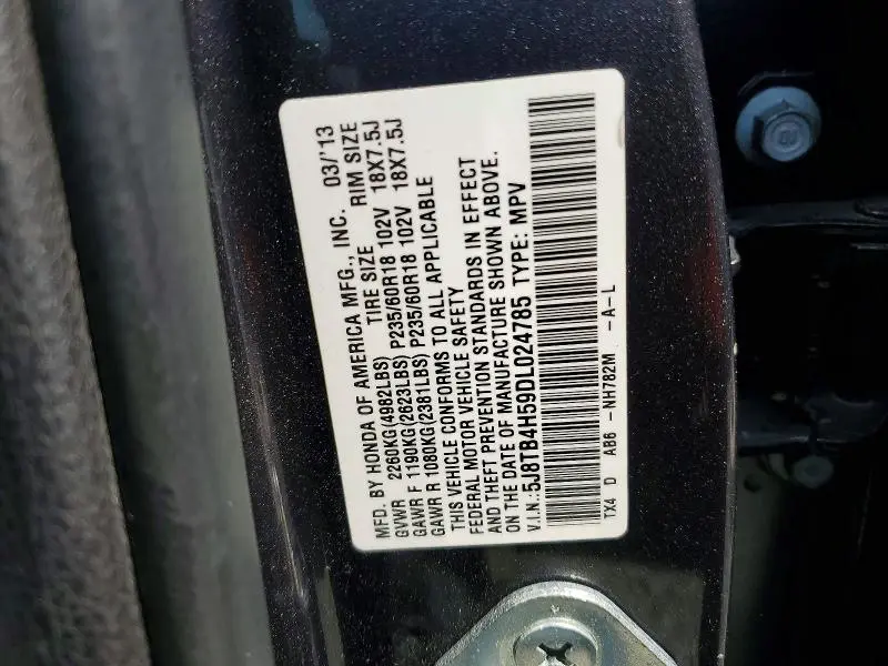 2013 ACURA RDX TECHNOLOGY  