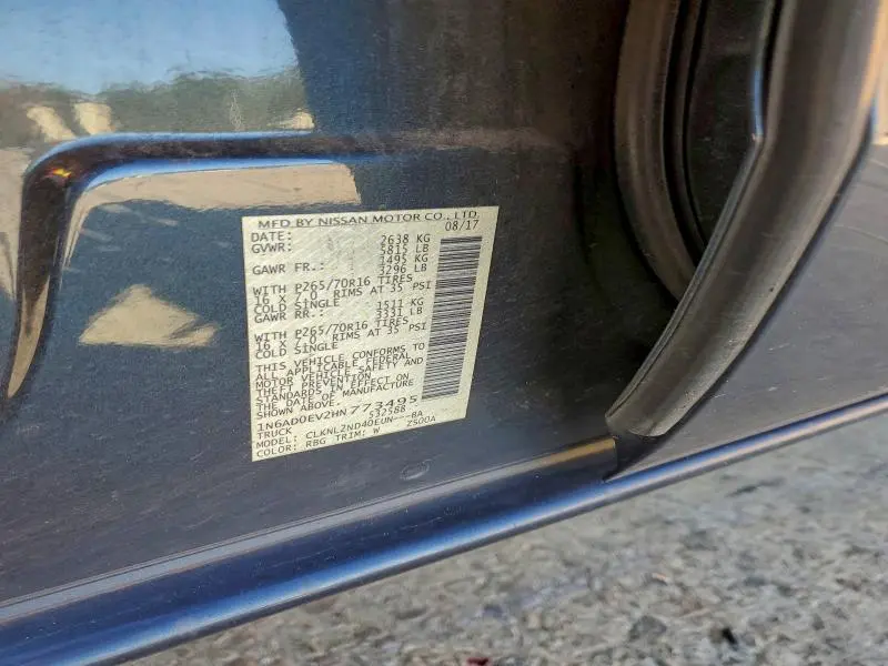 2017 NISSAN FRONTIER S  