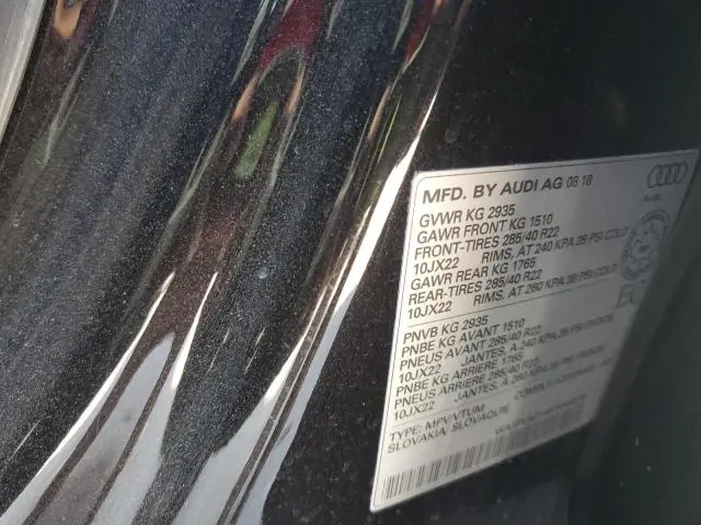 2019 AUDI Q8 PRESTIGE S-LINE  