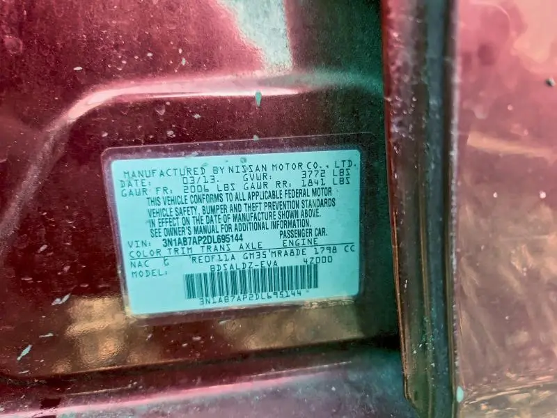 2013 NISSAN SENTRA S  