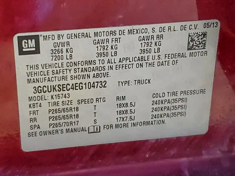 2014 CHEVROLET SILVERADO K1500 LTZ  