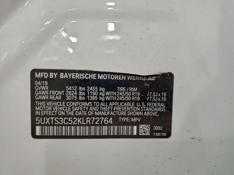 2019 BMW X3 XDRIVEM40I  