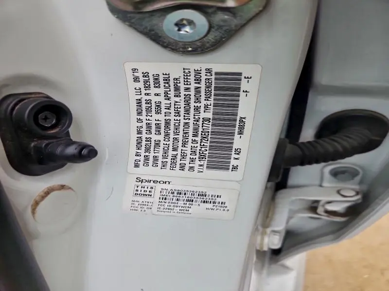 2019 HONDA CIVIC EXL  