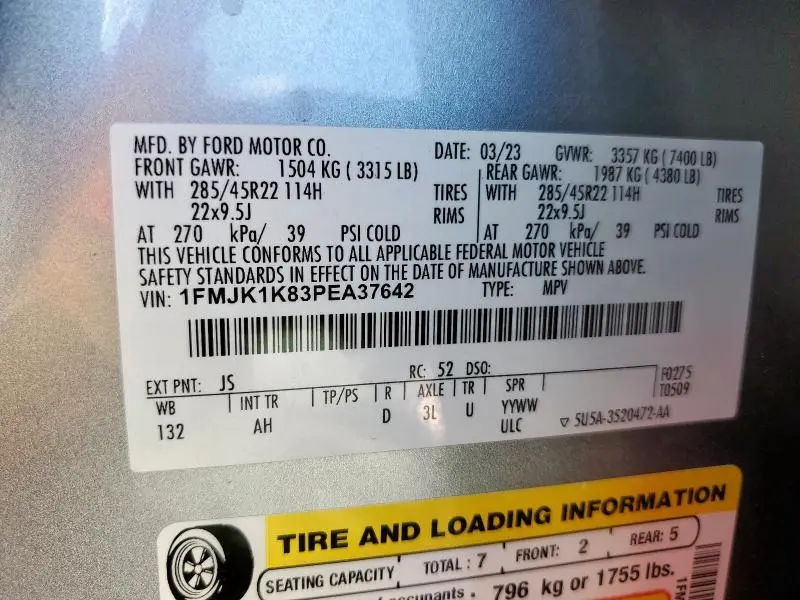 2023 FORD EXPEDITION MAX LIMITED  