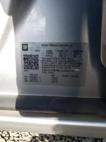 2018 CHEVROLET COLORADO Z71  