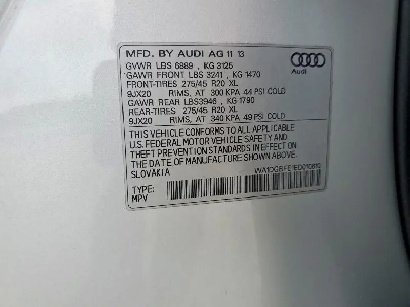 2014 AUDI Q7 PRESTIGE  
